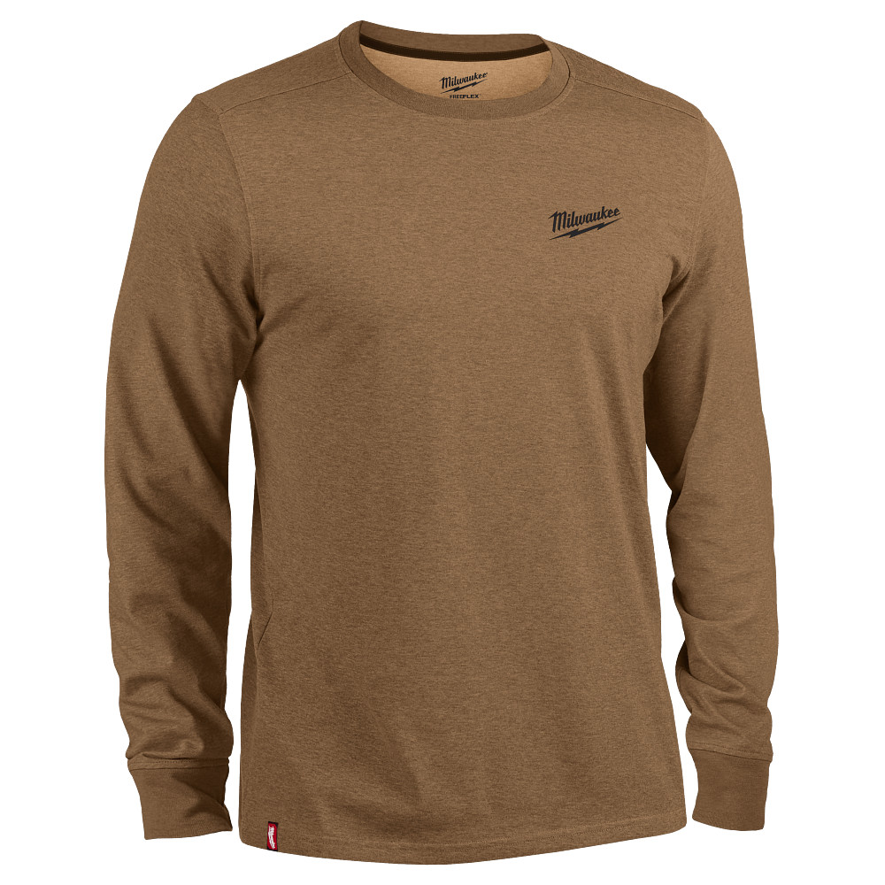 FREEFLEX™ Hybrid Work Tee - Long Sleeve - Brown - 2XLarge