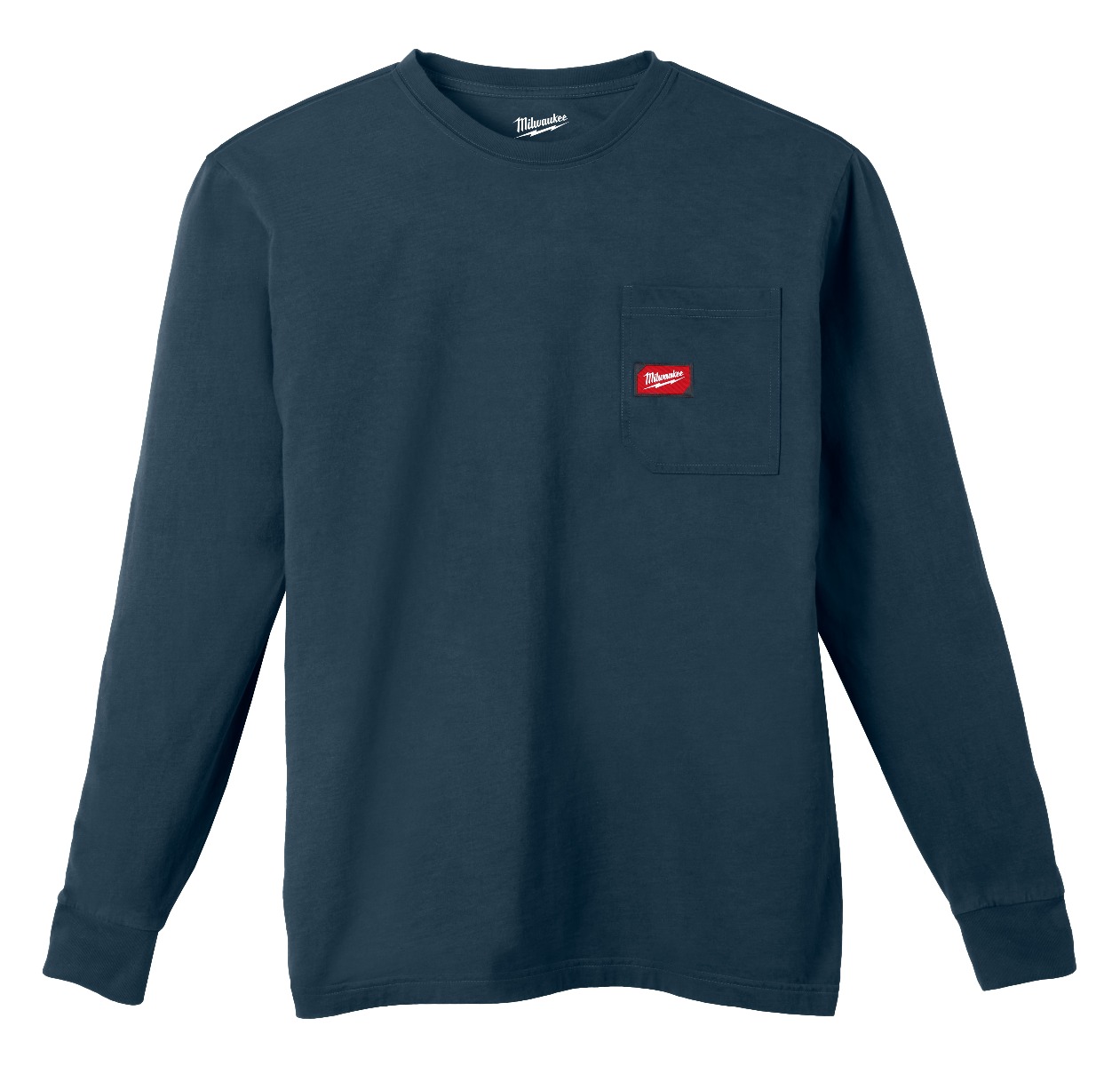 HEAVY DUTY POCKET T - LS BLUE