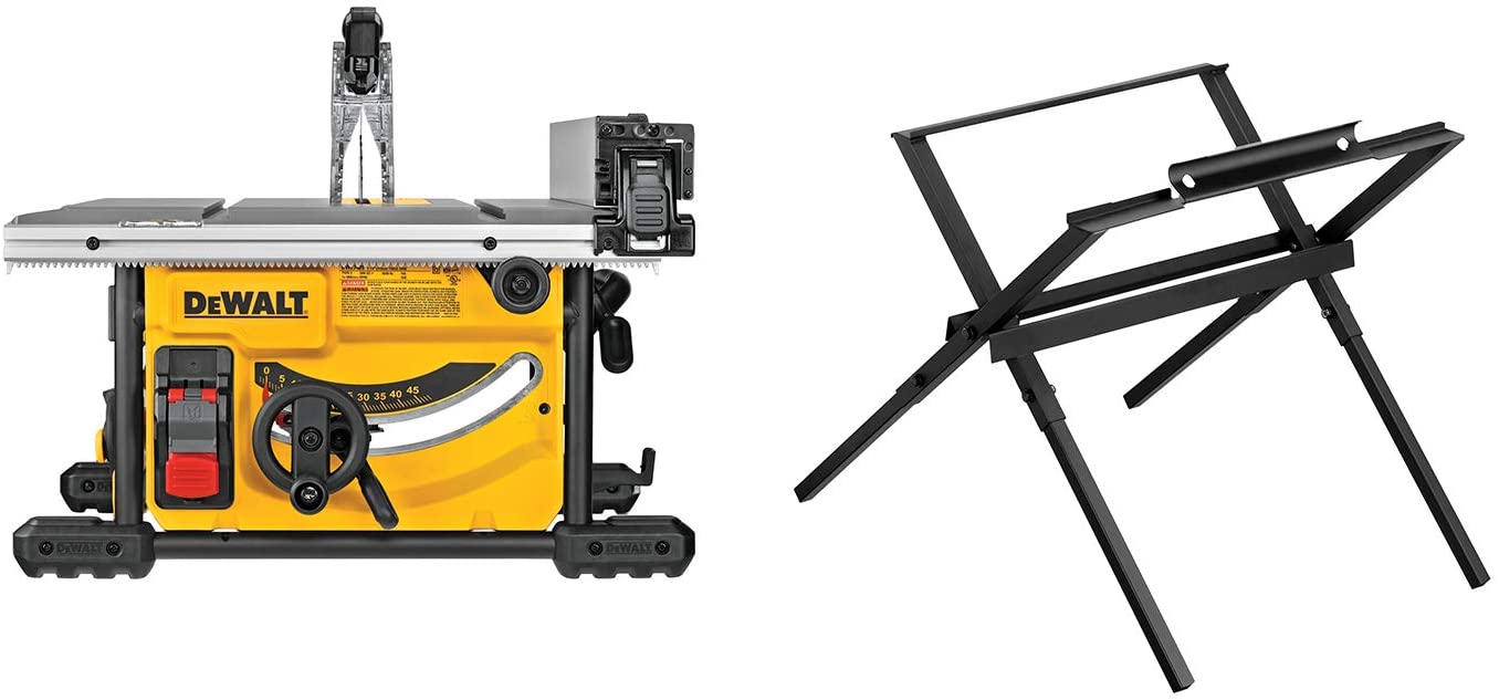 DEWALT DWE7485WS 8-1/4 in. Compact Jobsite Table Saw with Stand