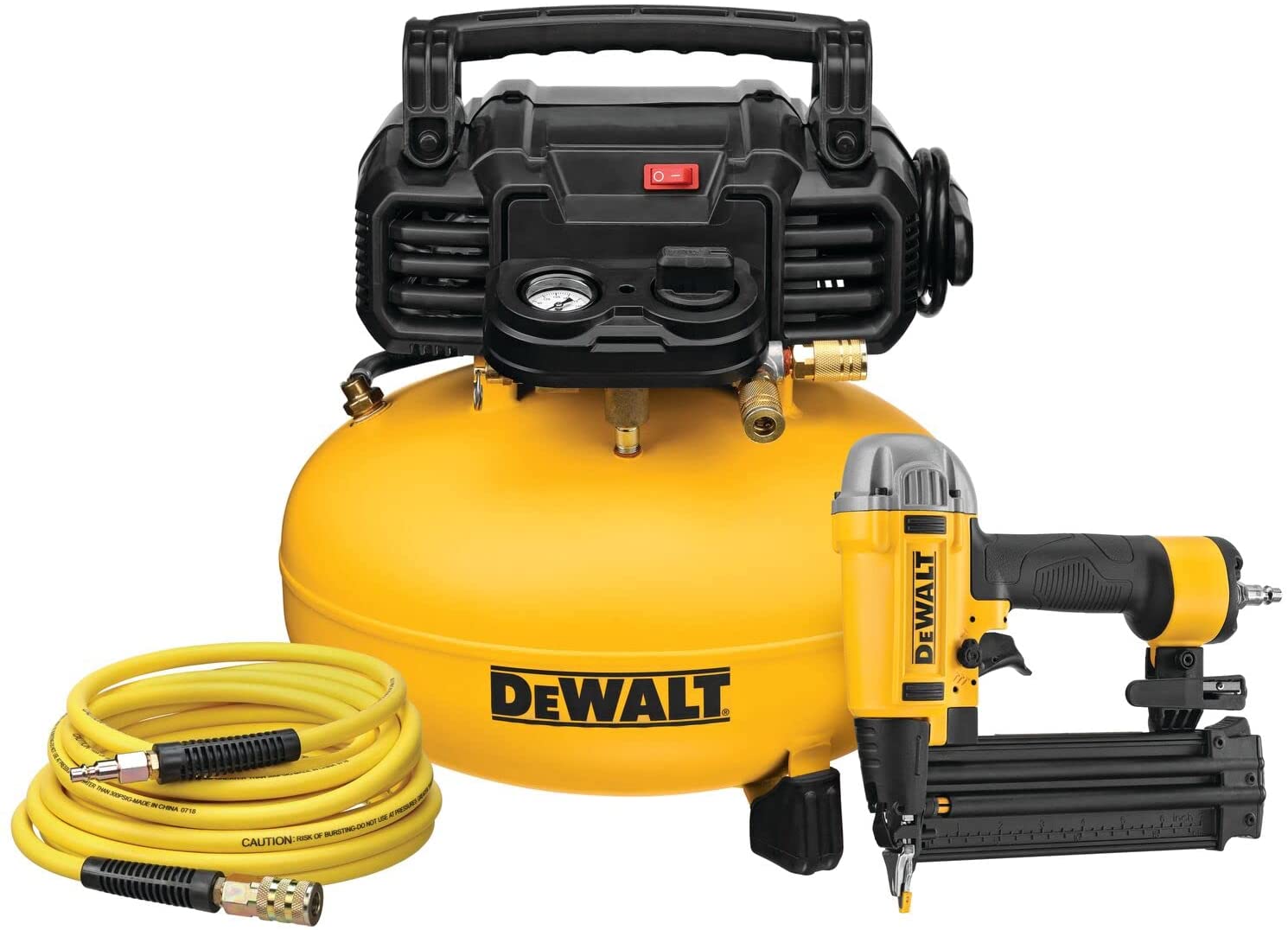 DeWALT DWFP1KIT 165 PSI 18 Gauge 2-1/8" Pneumatic Nailer w/Compressor Combo Kit