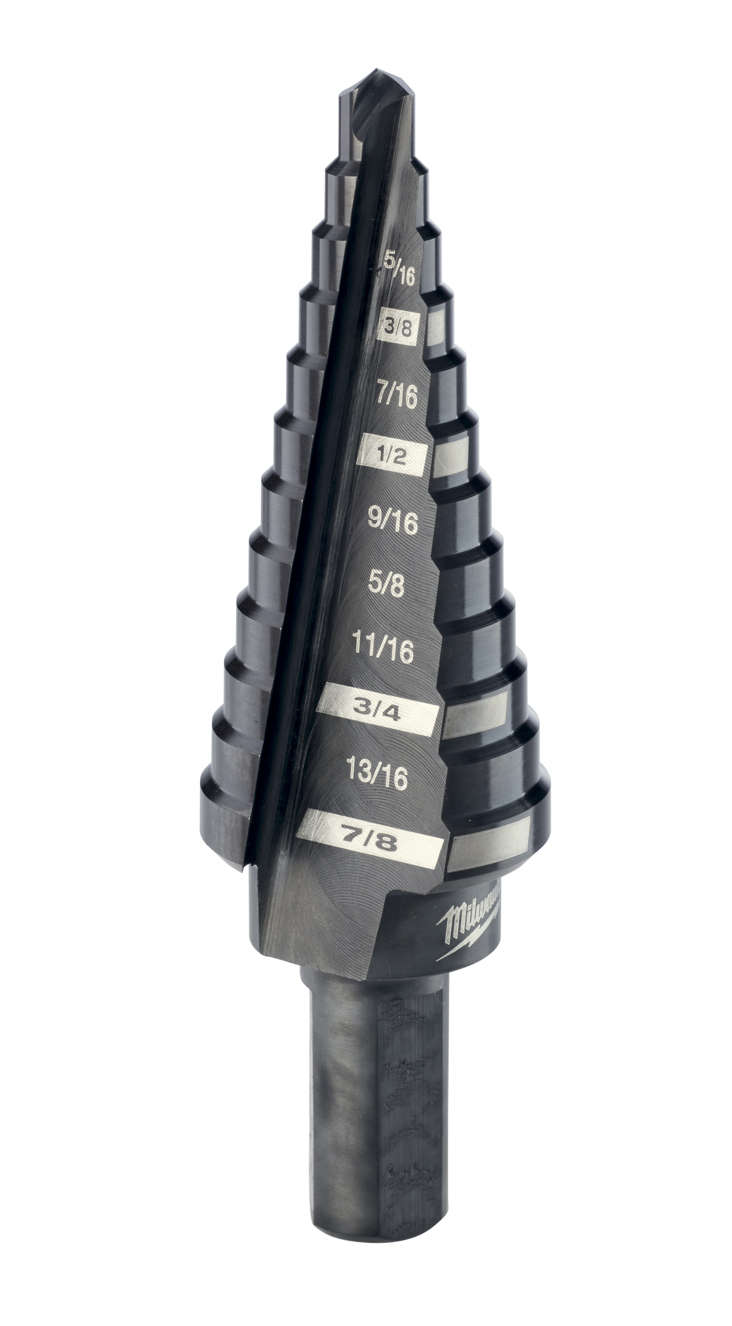 #4 Step Drill Bit, 3/16 in. - 7/8 in. x 1/16 in.