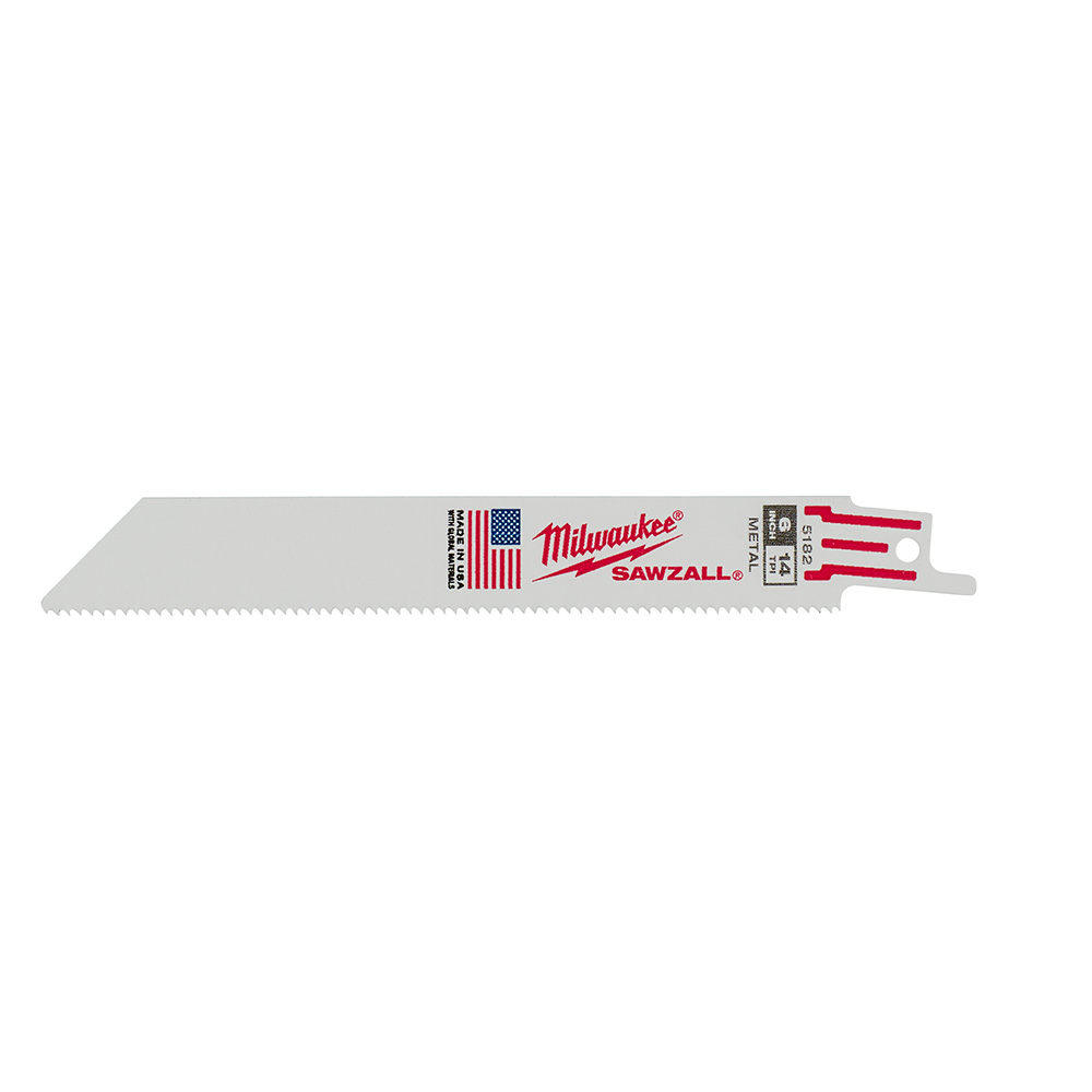 6 in. 14 TPI Thin Kerf SAWZALL Blades - 5 Pack