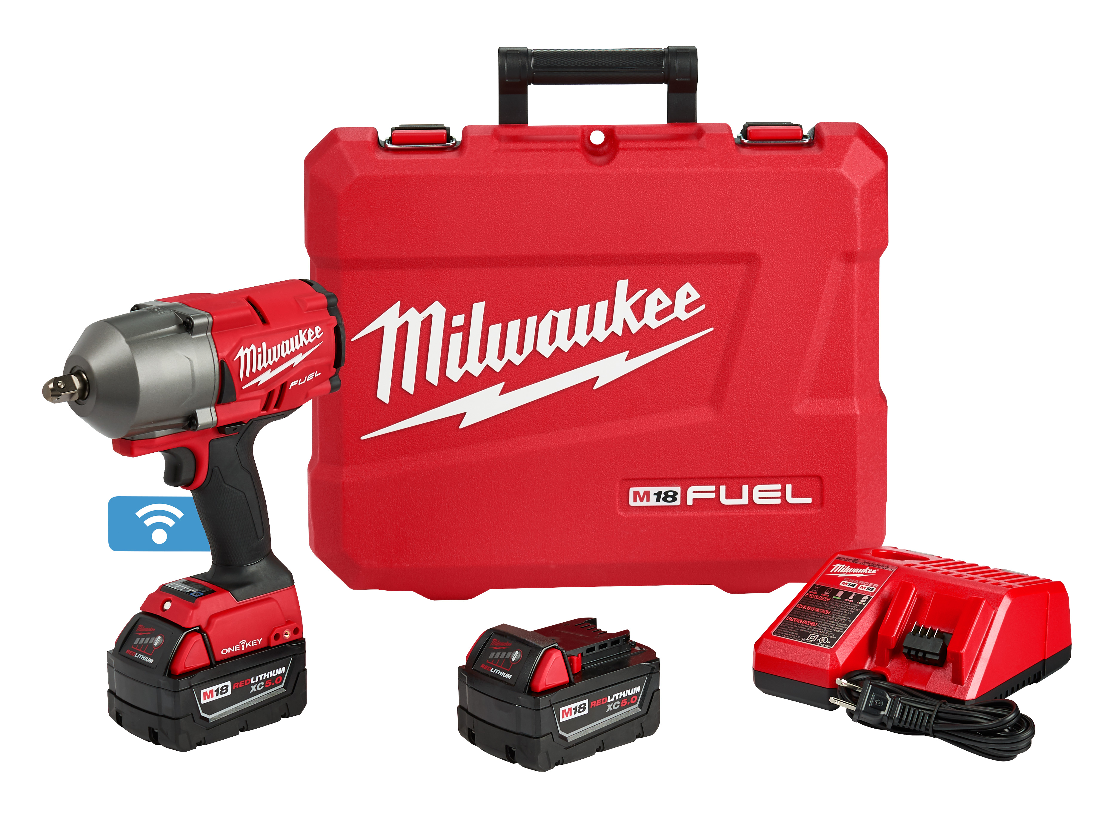 M18 FUEL ONE-KEY 18 Volt Lithium-Ion Cordless 1/2 in. High Torque Impact Wrench with Pin Detent Kit