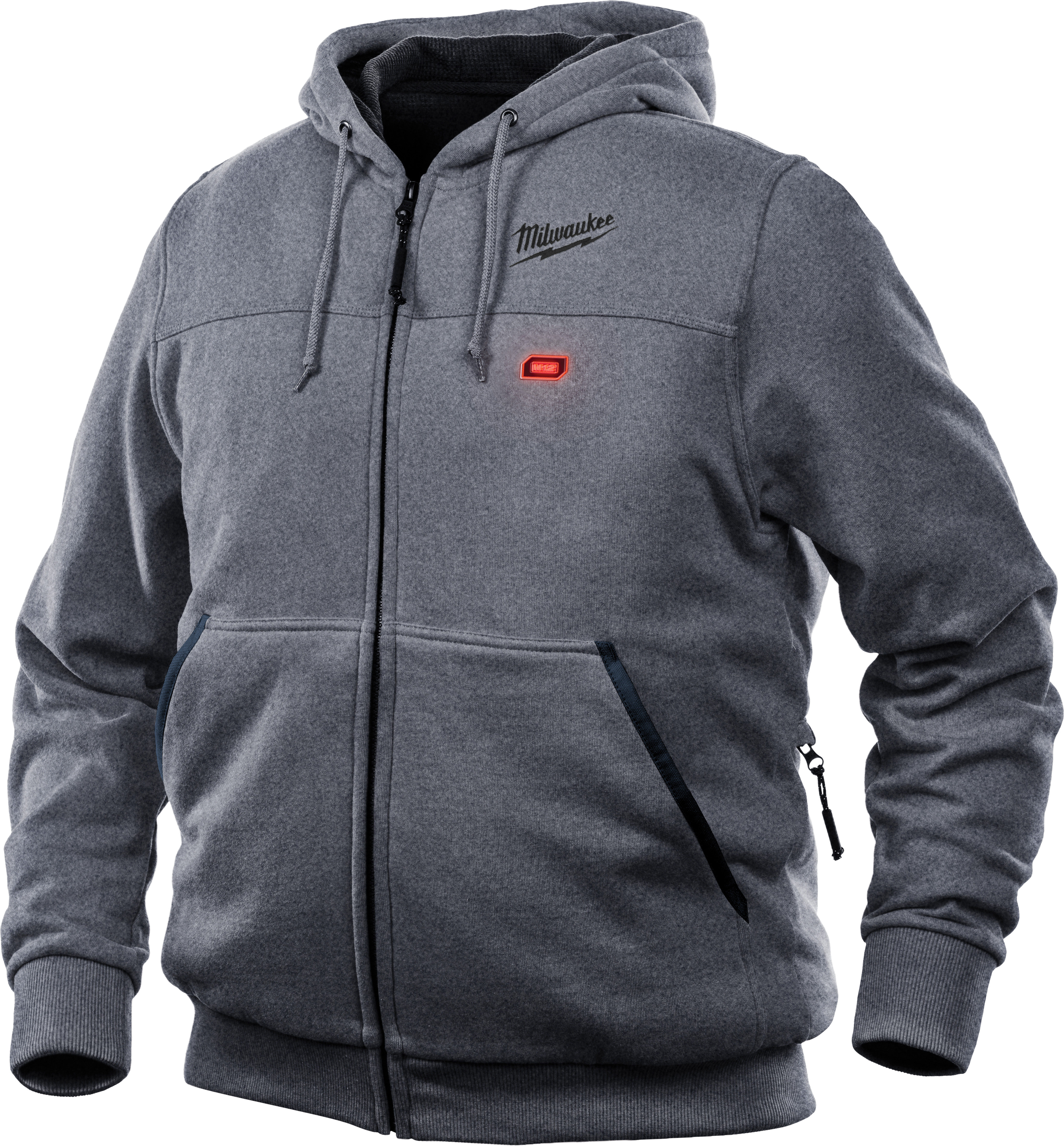 Men's Medium M12 12-Volt Lithium-Ion Cordless Gray Heated Hoodie - Hoodie Only