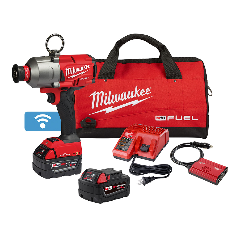 M18 FUEL ONE-KEY 18 Volt Lithium-Ion Brushless Cordless 7/16 in. Hex Utility High Torque Impact Wrench  Kit