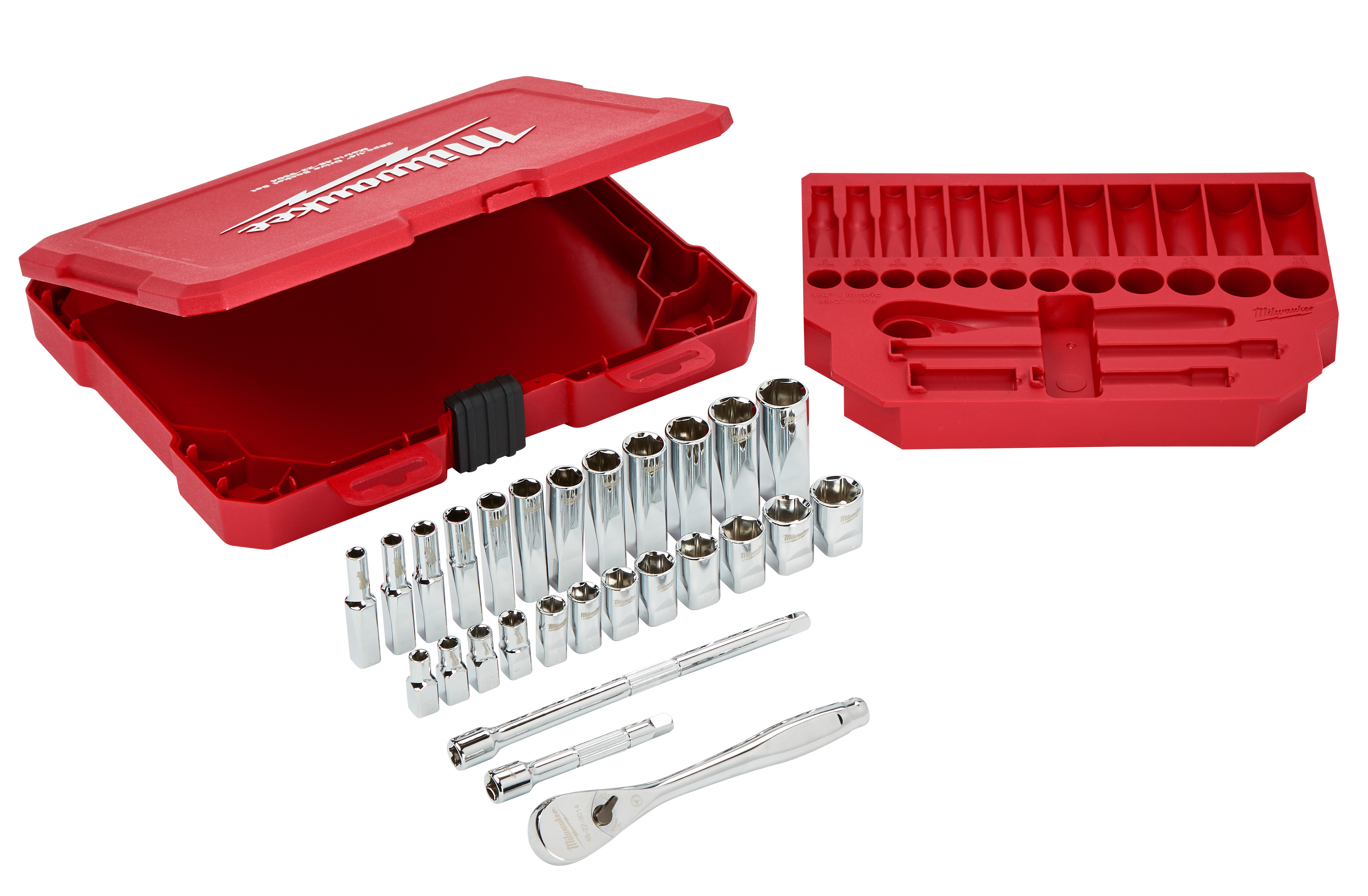 1/4 in. Drive Ratchet & Socket Set - Metric - 28 Piece