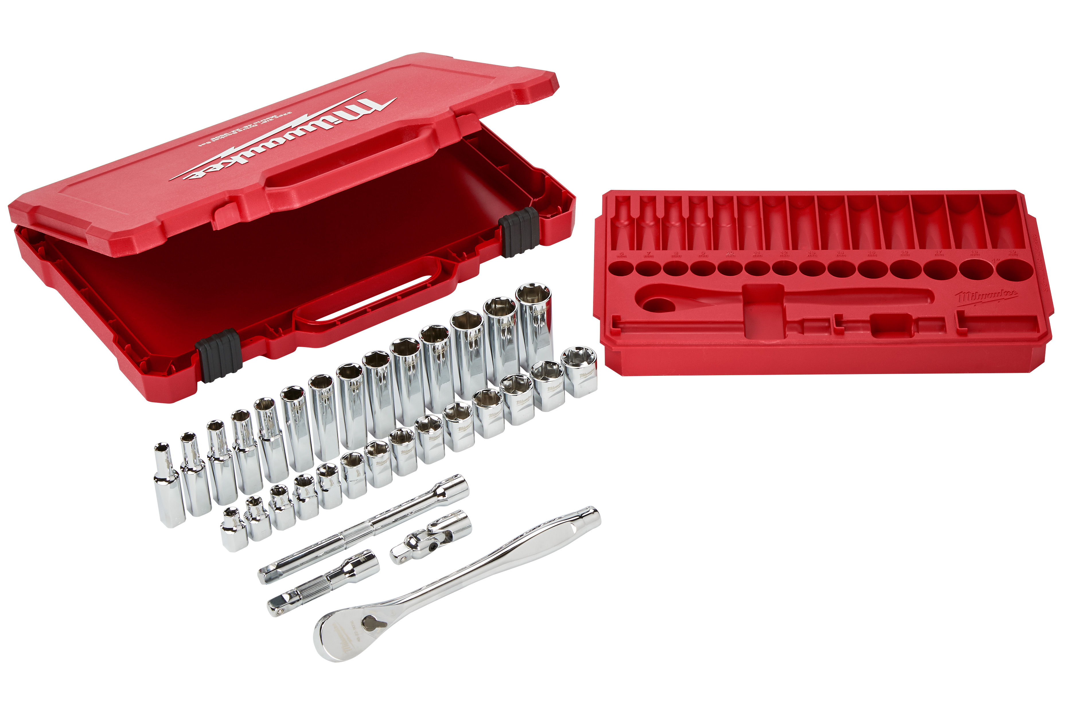 3/8 in. Drive Ratchet & Socket Set - Metric - 32 Piece