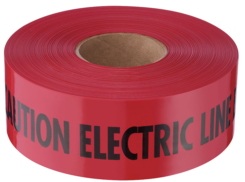 6" SHIELDTEC® Standard Non-Detectable Caution Electrical Line Buried Below Tape