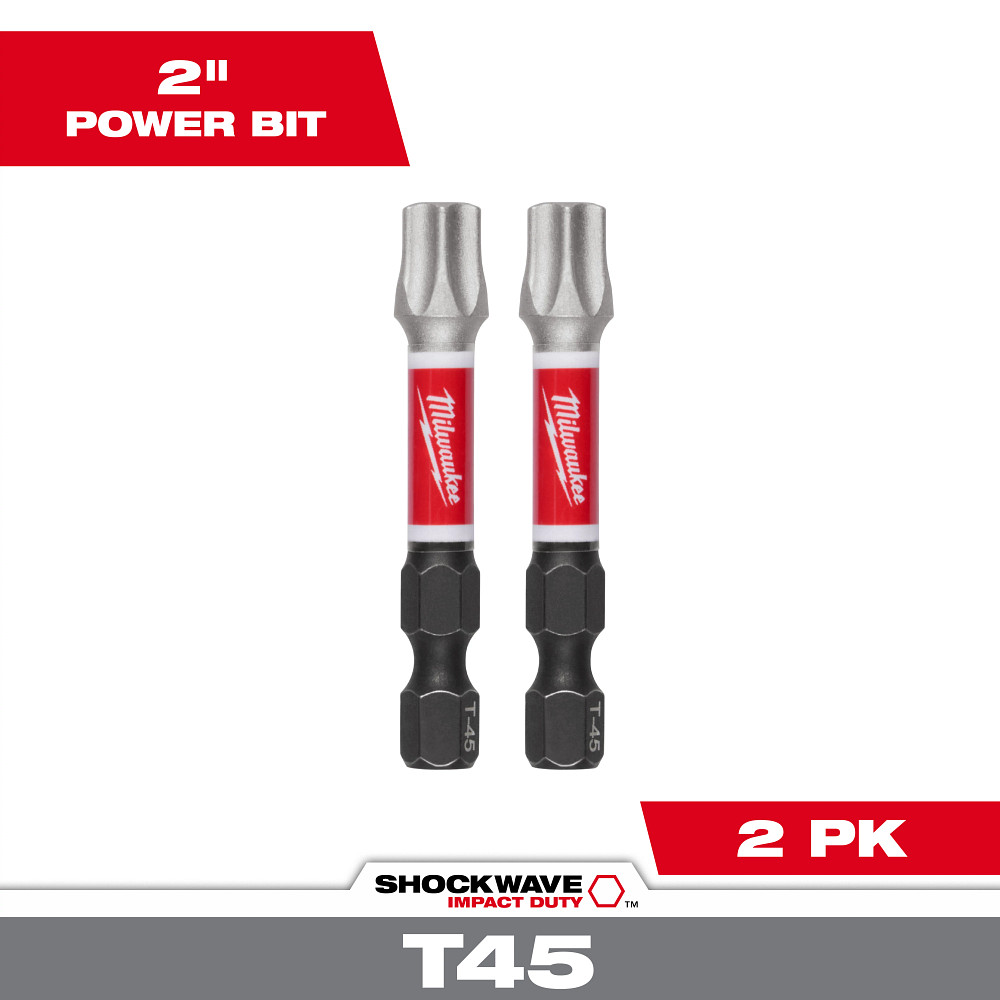 SHOCKWAVE™ Impact Duty 2" T45 Impact Bits 2Pk