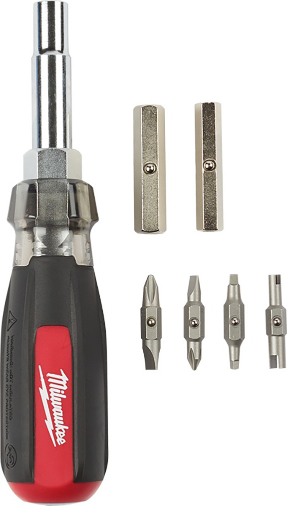 13-in-1 Cushion Grip Screwdriver with Schrader Bit