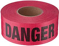 500' Reinforced Red Barricade Tape