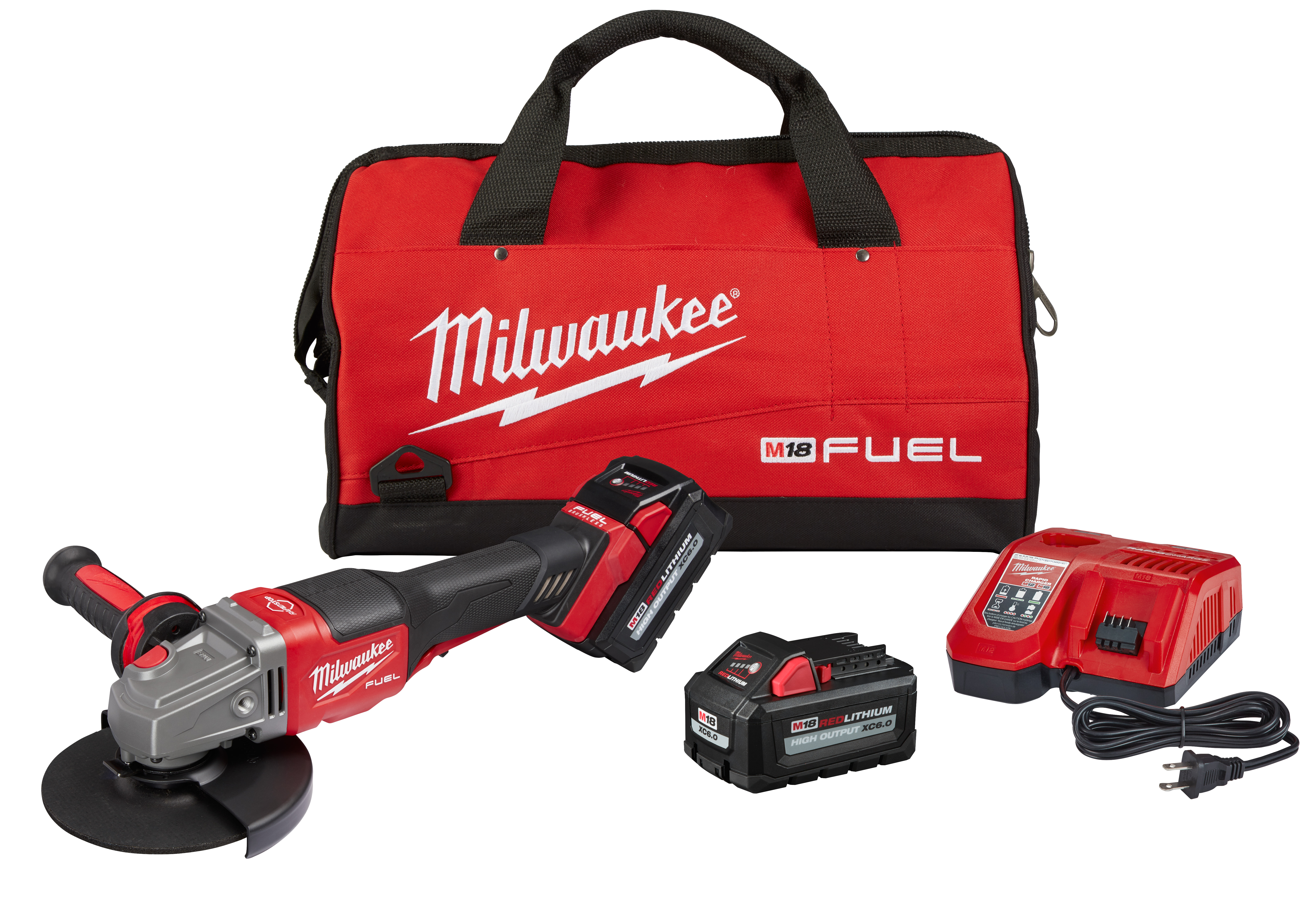 M18 FUEL 18 Volt Lithium-Ion Cordless 4-1/2 in.-6 in. No Lock Braking Grinder with Paddle Switch Kit