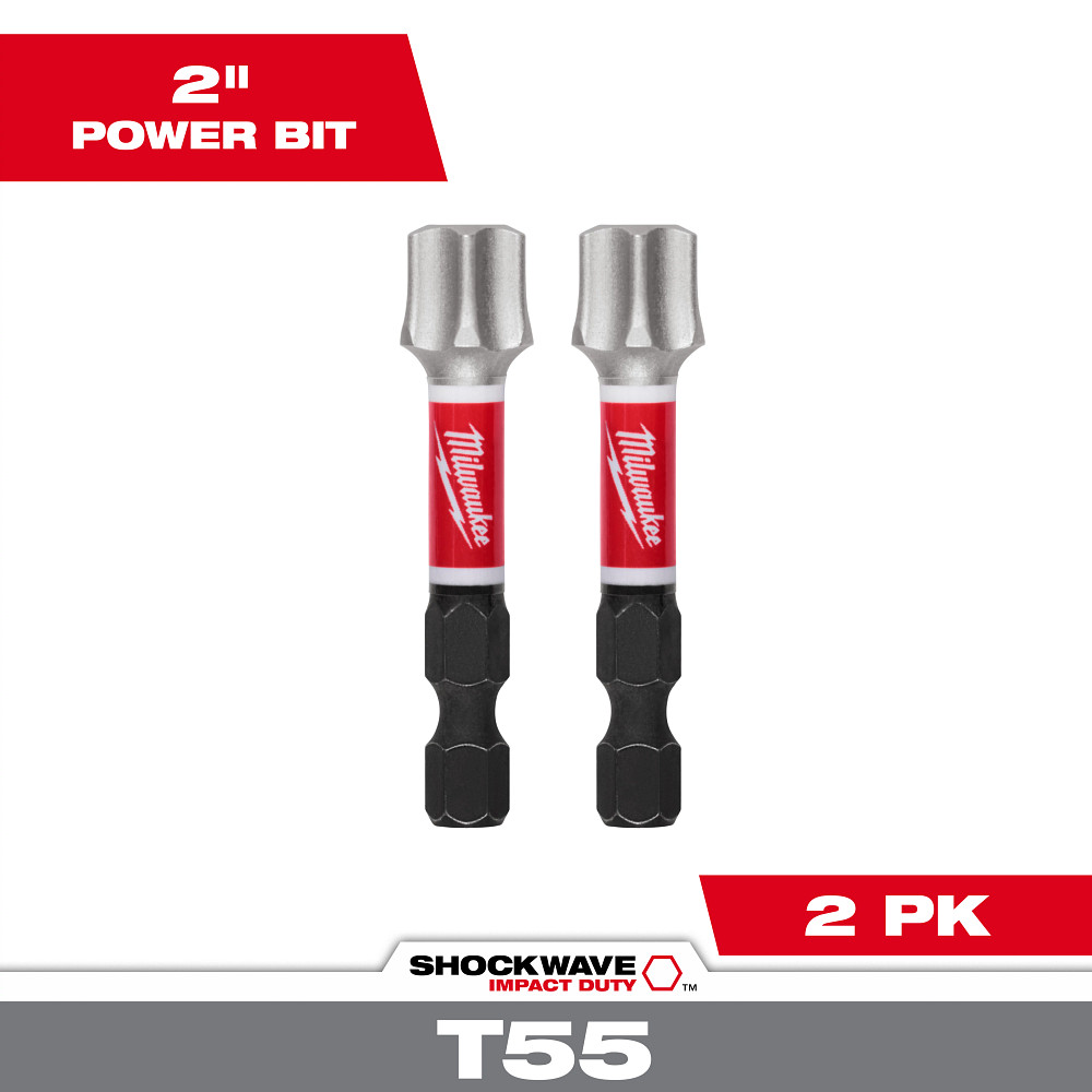SHOCKWAVE™ Impact Duty 2" T55 Impact Bits 2PK