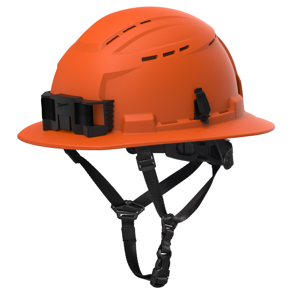BOLT™ Safety Orange Full Brim Vented Safety Helmet – Type 2, Class C