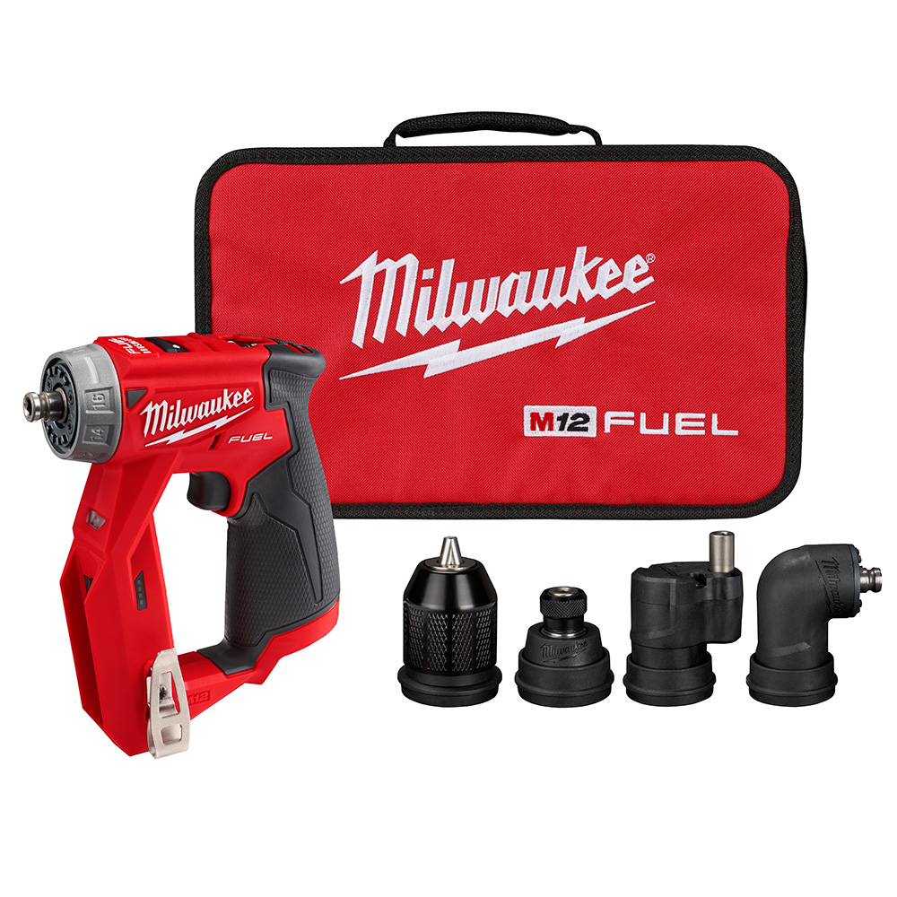 M12 FUEL 12 Volt Lithium-Ion Brushless Cordless 4-in-1 Installation 3/8 in. Drill Driver W/ 4 Tool Head - Tool Only
