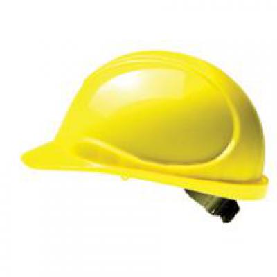 DELTA SAFETY Wave ANSI Ratchet Suspension Hard Hat - Yellow