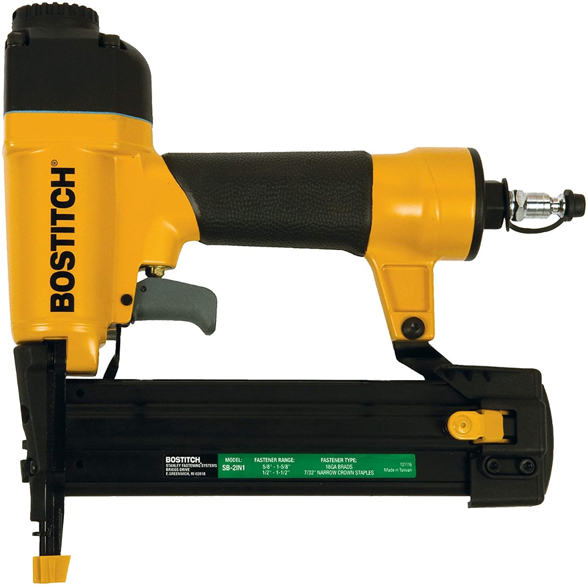 BOSTITCH SB-2IN1 2-In-1 Narrow Crown Stapler/18-Gauge Brad Nailer