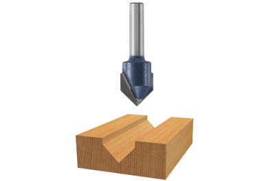 90° x 3/8 In. Carbide Tipped V-Groove Bit