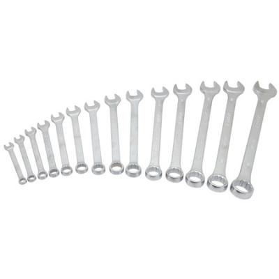 STANLEY® 14 PIECE SATIN FINISH FRACTIONAL COMBINATION WRENCH SET – 12 POINT