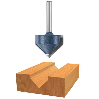 V Grooving Bit 1-1/4" Cut, 1/4" Shank Carbide Tip