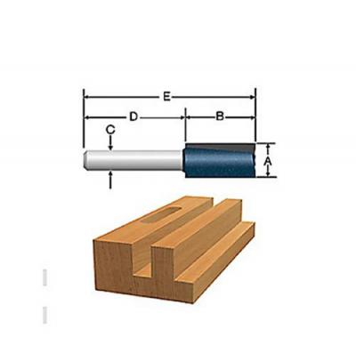 Carbide Tip 1/4 X 5/8 Straight 2 Flute 1/4" Shank