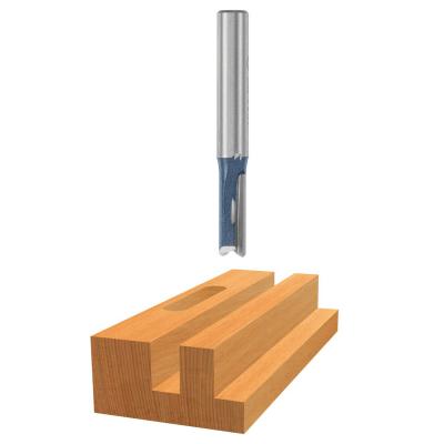 Straight Router Bit Carbide Tip 1/4 Double Flute, 1/4 Shank