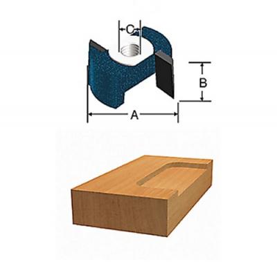 3/4-Inch Diameter 3/4-Inch Cut Carbide Tipped Hinge Mortising Router Bit 1/4-Inch Shank