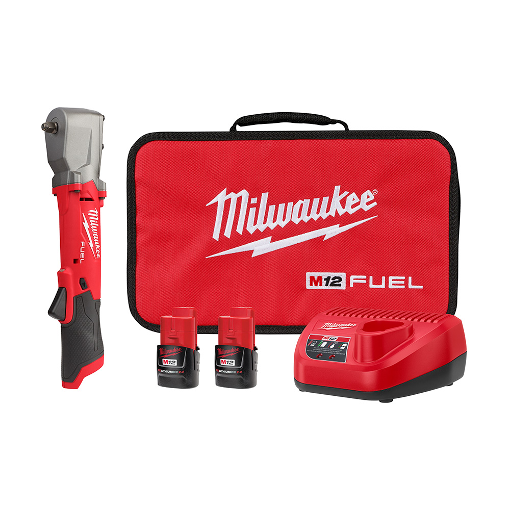 M12 FUEL 12 Volt Lithium-Ion Brushless Cordless 3/8 in. Right Angle Impact Wrench Kit