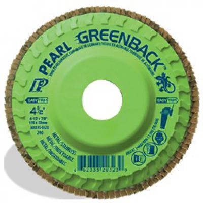 4-1/2 x 7/8 Greenback™ Zirconia Maxidisc™ Flap Discs for Metal/Stainless Steel, Type 29 Shape