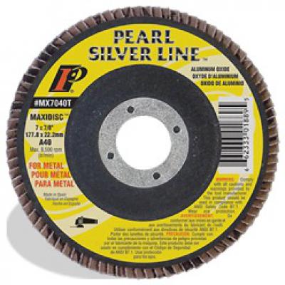 4-1/2 x 5/8-11 Silver Line™ AO Maxidisc™ Flap Discs for Metal, Type 27 Shape