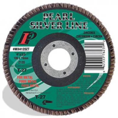 7 x 5/8-11 Silver Line™ Zirconia Maxidisc™ Flap Discs for Metal/Stainless Steel, Type 29 Shape