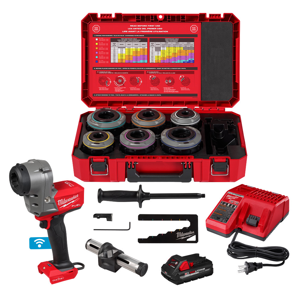 M18 FUEL™ Covered Conductor Cable Stripper Kit w/ Adjustable Bushings