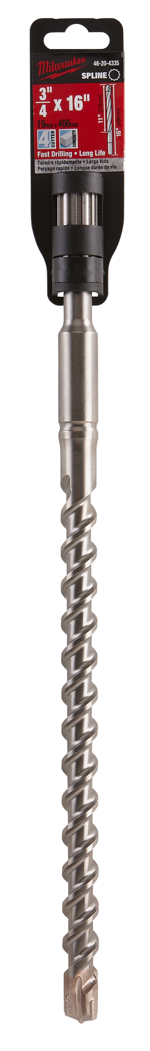 Spline Bit 4-Cutter 3/4 in. x 16 in.