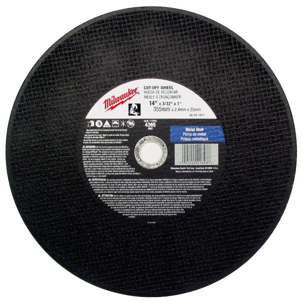 12 in. x 1/8 in. x 1 in. Cut-Off Wheel (Type 1) (10 PACK)