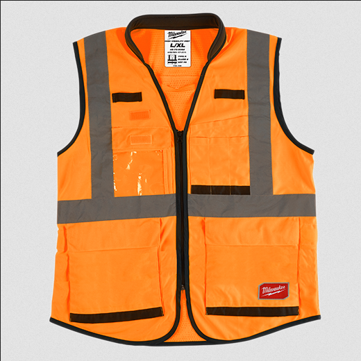 Class 2 High Visibility Performance Safety Vests - Compliance - ANSI & CSA - 4X/5X - Orange