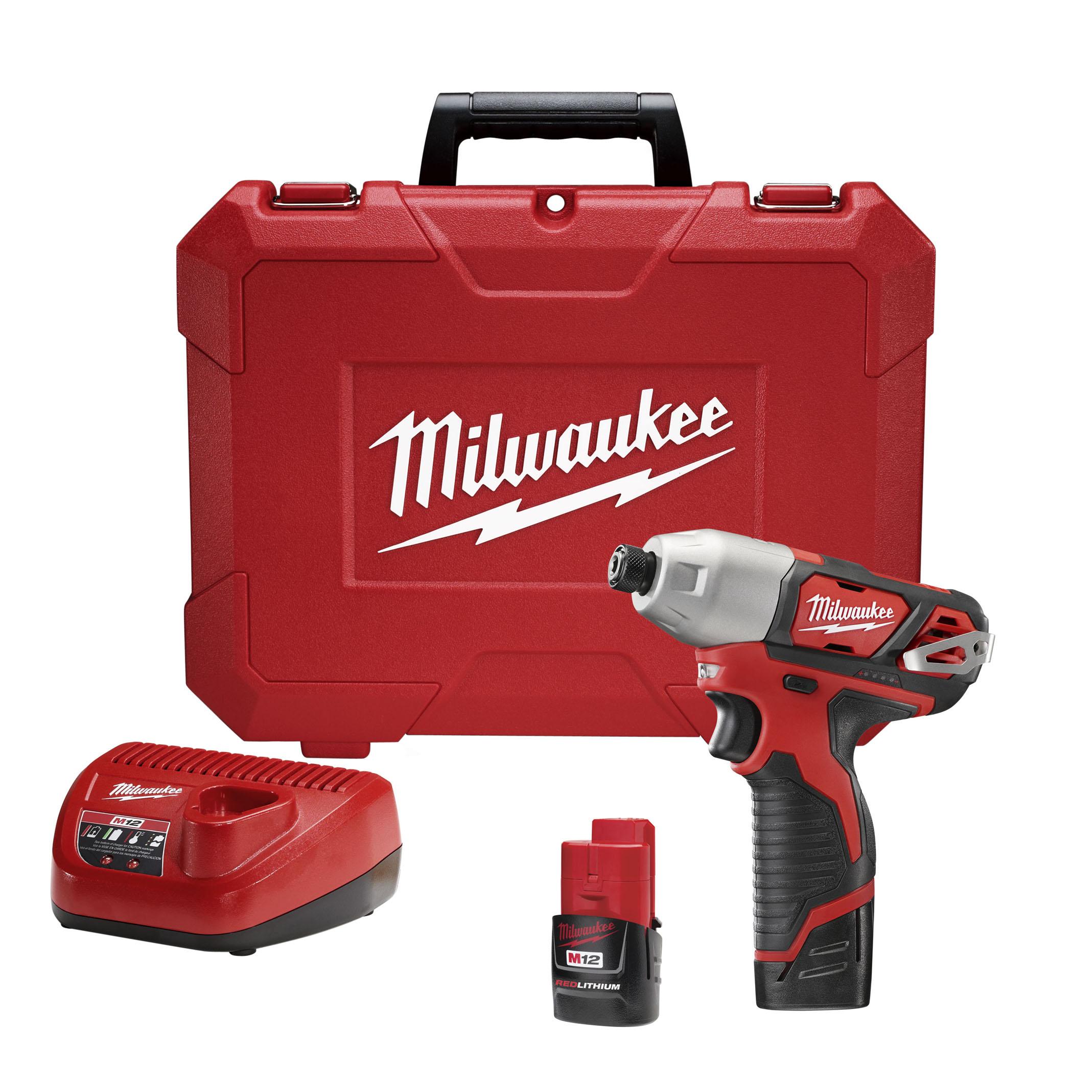 M12 12 Volt Lithium-Ion Cordless 1/4 In. Hex Impact Driver Kit