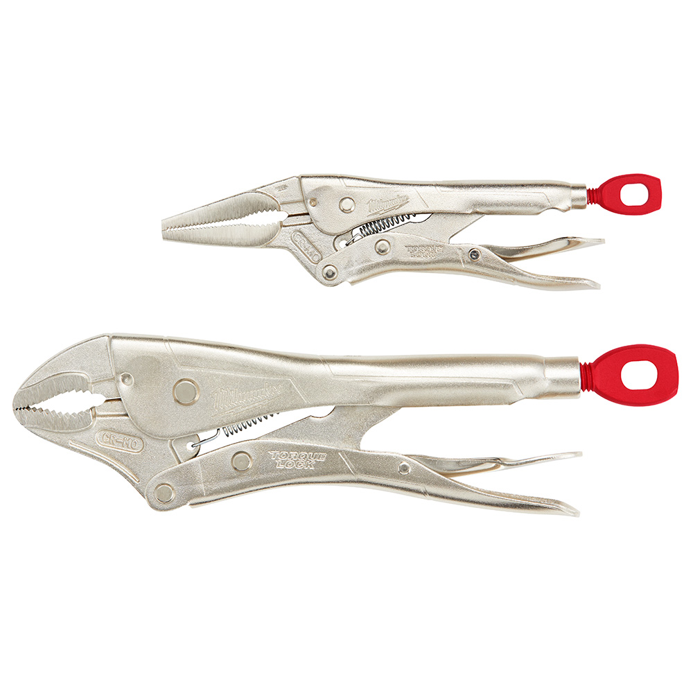 10 in. Curved Jaw & 6 in. Long Nose TORQUE LOCK Locking Pliers Set - 2 Piece