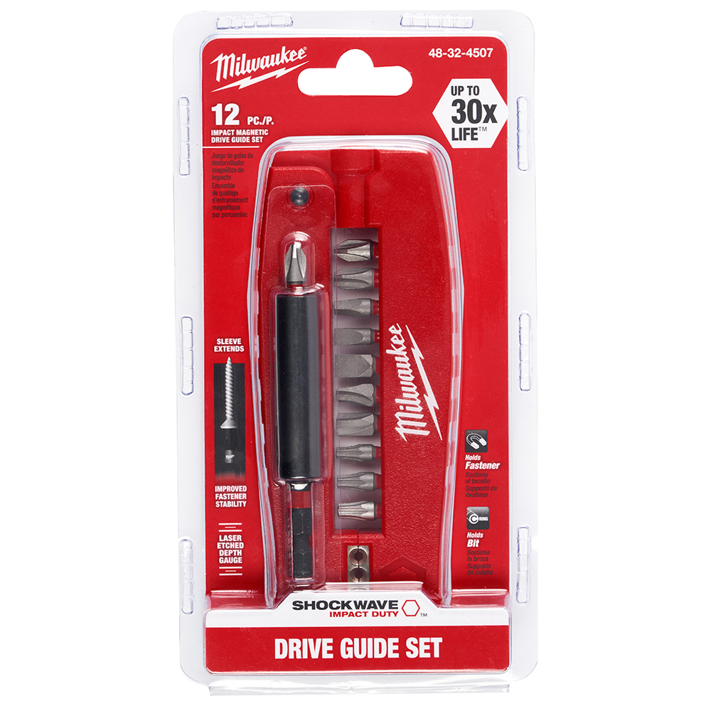 SHOCKWAVE 12-Piece Impact Driver Guide Bit Set - 12 Piece