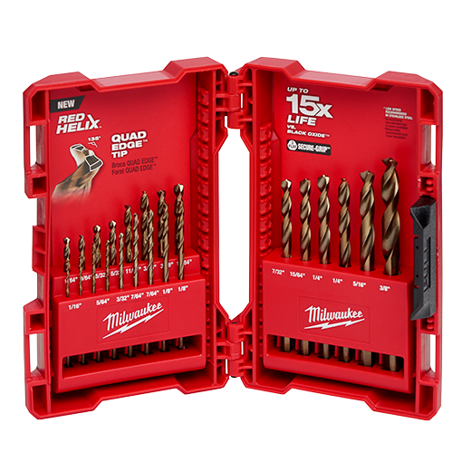 23 Pc RED HELIX™ Cobalt Drill Bit Set