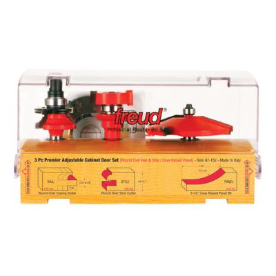 3 Piece Premier Adjustable Cabinet Bit Set