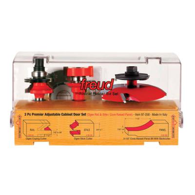 3 Piece Premier Adjustable Cabinet Bit Set