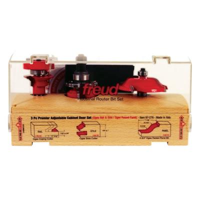 3 Piece Premier Adjustable Cabinet Bit Set