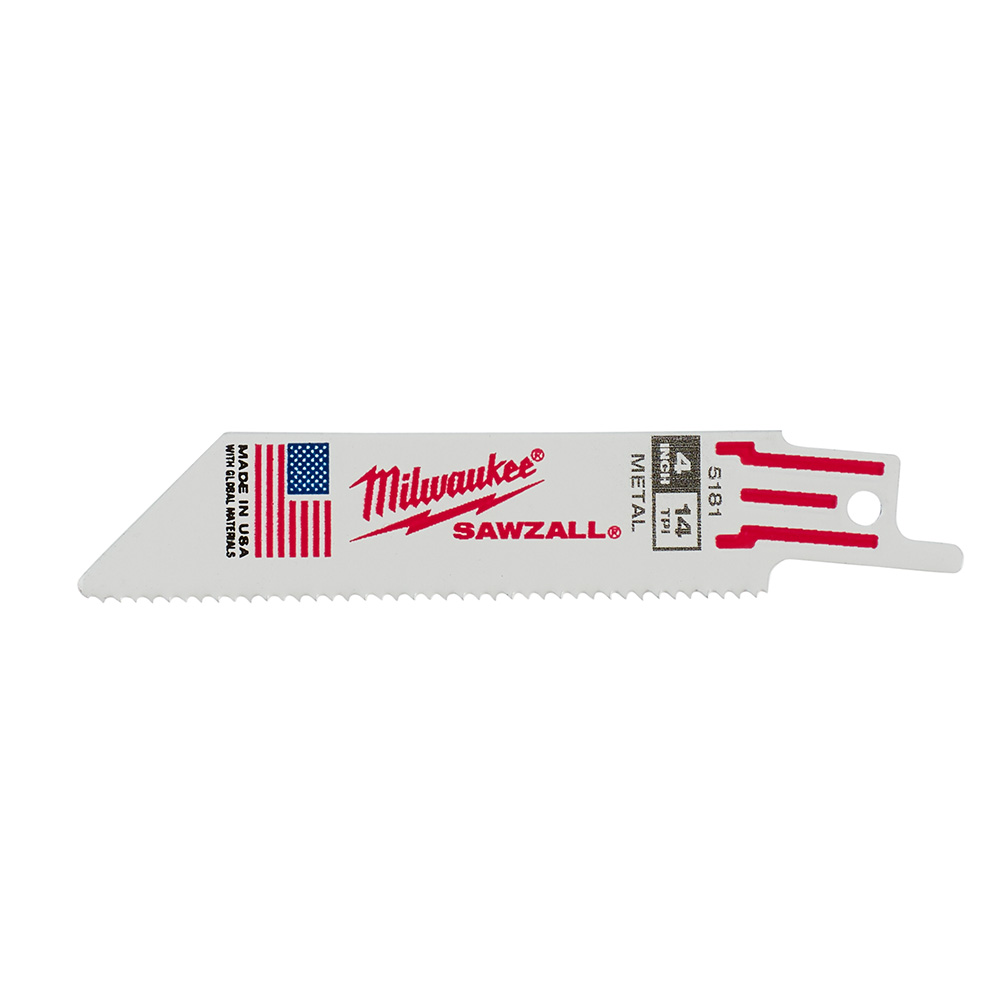 4 in. 14 TPI Thin Kerf SAWZALL Blades - 5 Pack