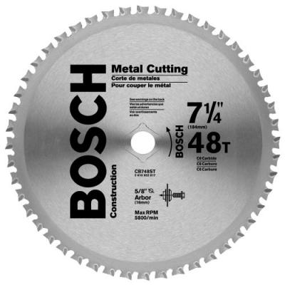 7-1/4 In. 48 Tooth Ferrous Metal Cutting Circular Saw Blade