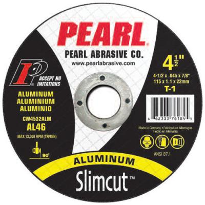 4.5 x .045 x 7/8 Slimcut™ T-1 Aluminum Thin Cut-Off Wheels, A36, 25/Box