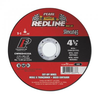 5 x .045 x 7/8 Slimcut45™ Redline™ Max-A.O.™ Thin Cut-Off Wheels, A46, 25/Box