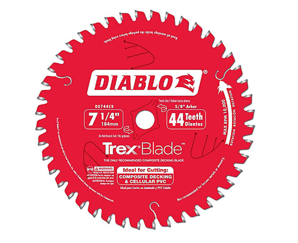 7-1/4" Trex Blade for Composite Decking