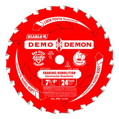 7-1/4 in. x 24 Tooth Demo Demon Ultimate Framing/Demolition Saw Blade 