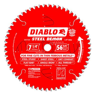 7-1/4 IN. x 56 tooth Steel Demon Metal Cutting Saw Blade