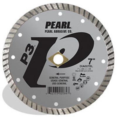 10 x .080 x Dia, 5/8 Pearl P3™ Gen. Purpose Flat Core Turbo Blade, 12mm Rim